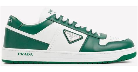 prada green and white sneakers|prada suede sneakers men.